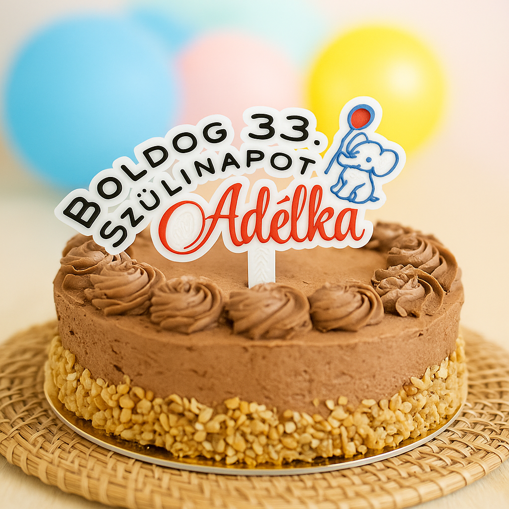 Egyedi Születésnapi Tortabeszúró, Topper