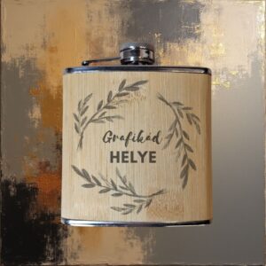 Egyedi Gravírozott Rozsdamentes Acél-bambusz Laposüveg