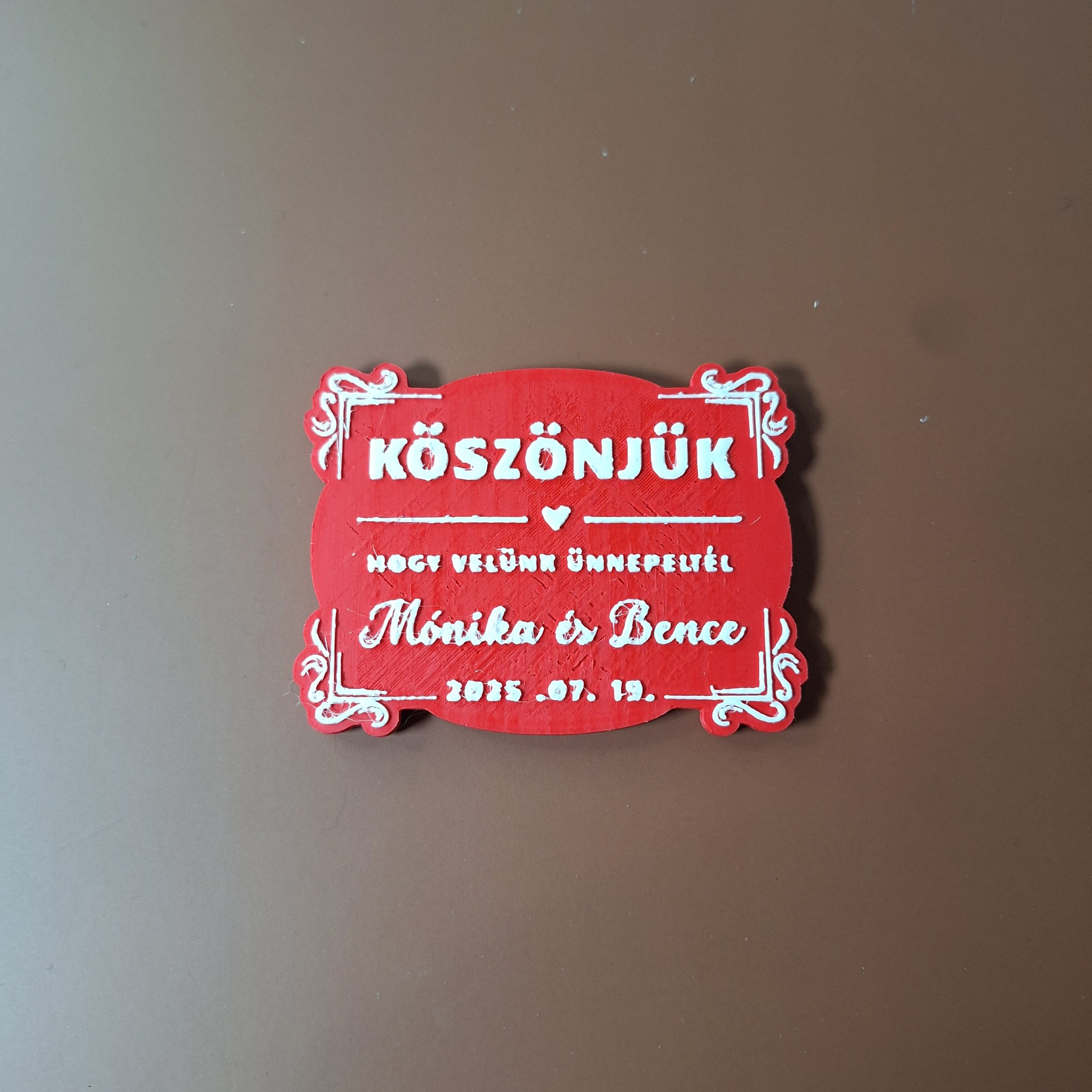 Egyedi 3D Nyomtatott Hűtőmágnes köszönőajándék - Image 2
